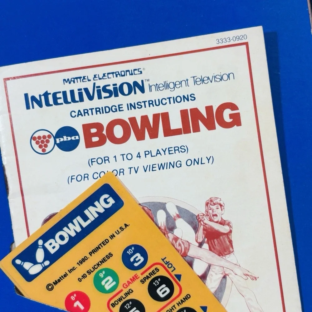 Intellivision PBA Bowling Game with Box, Manual & Overlays Video Game System